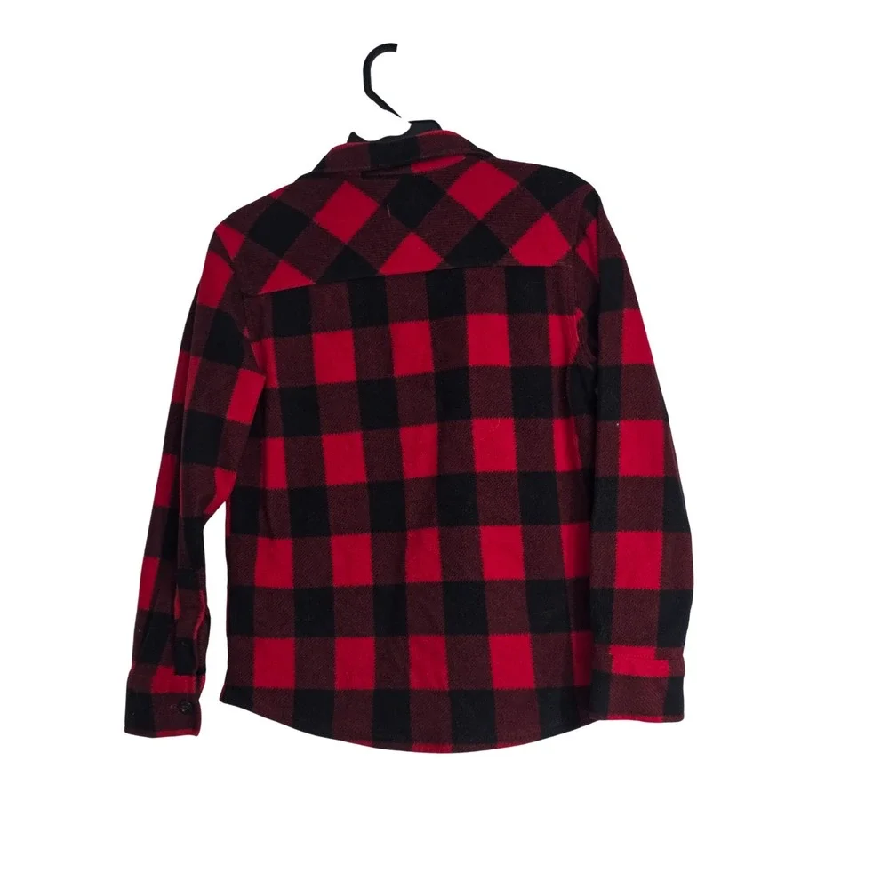 Old Navy Kids Red Black Buffalo‎ Plaid Flannel Shirt - Size M (8)